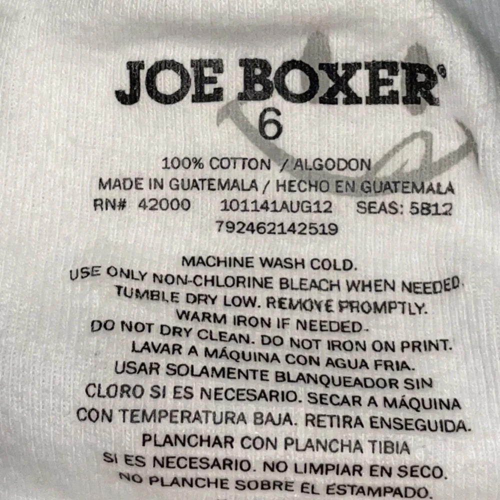 JOE BOXER Boy's Green And White Graphic Long Sleeve Pajama Shirt Size 6